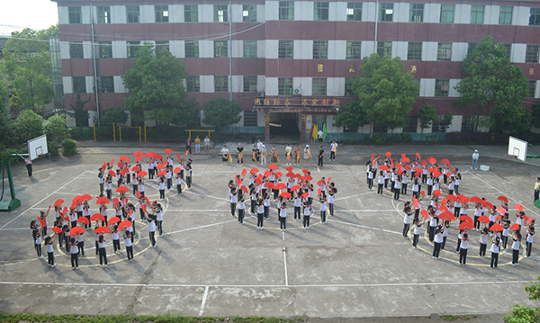 衡阳县栏垅乡中心小学：百扇舞龙韵，千步强体魄