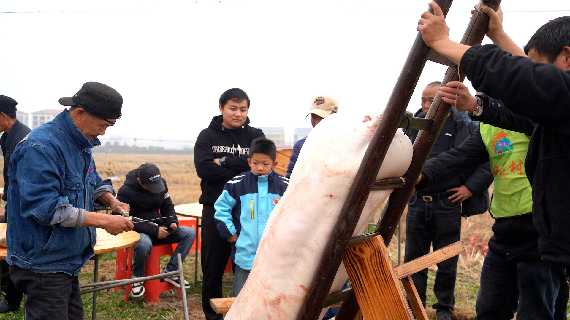 年味升腾杀猪宴 欢声唱响幸福年