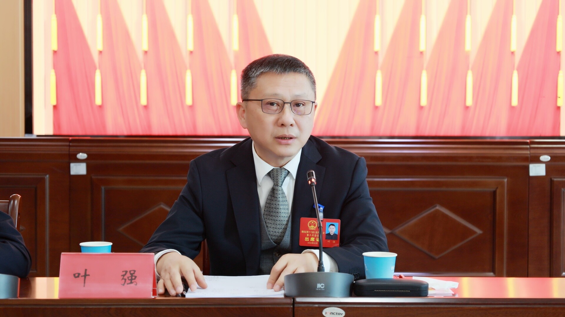 叶强参加渣江代表团审议